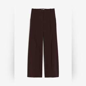 H&M | Burgundy Wide Leg Pants
